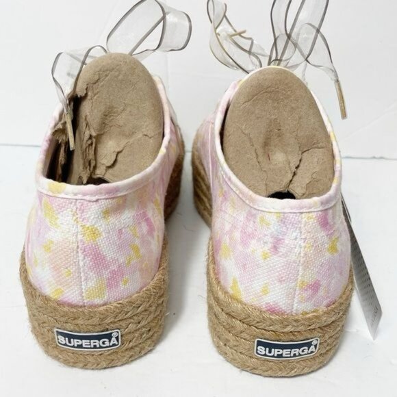 Superga X Love Shack Fancy Canvas Espadrille Platform Sneakers EU 39 US 8.5 NWT - Picture 9 of 13